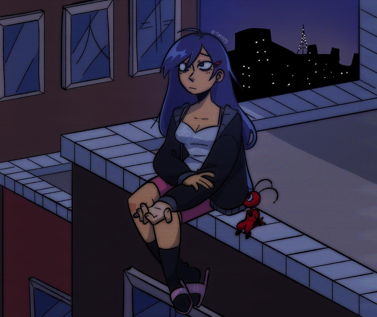 Арт Маринетт на парижской крыше