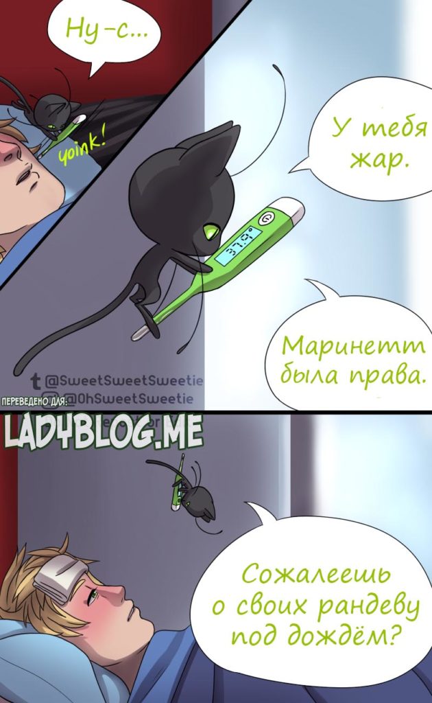 Комикс Леди Баг и Супер Кот Мокрый Кот 2-3